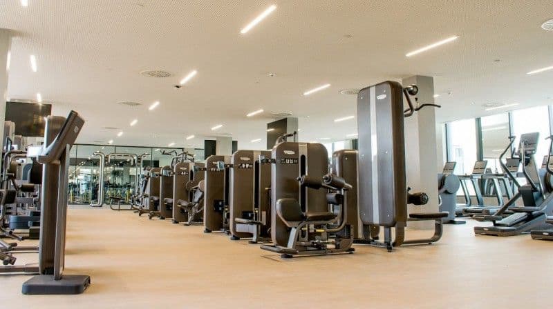 The weight room at the Rafa Nadal Academy